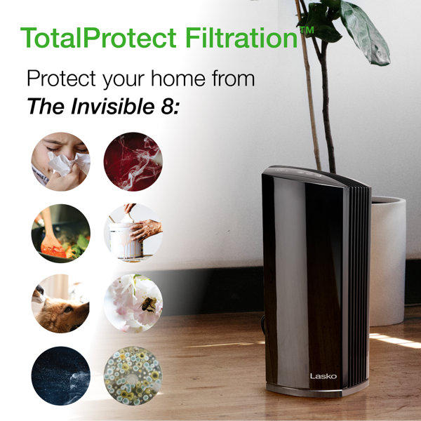 Lasko Tower Air Purifier with True HEPA Filter for 232 Cubic Feet Wayfair